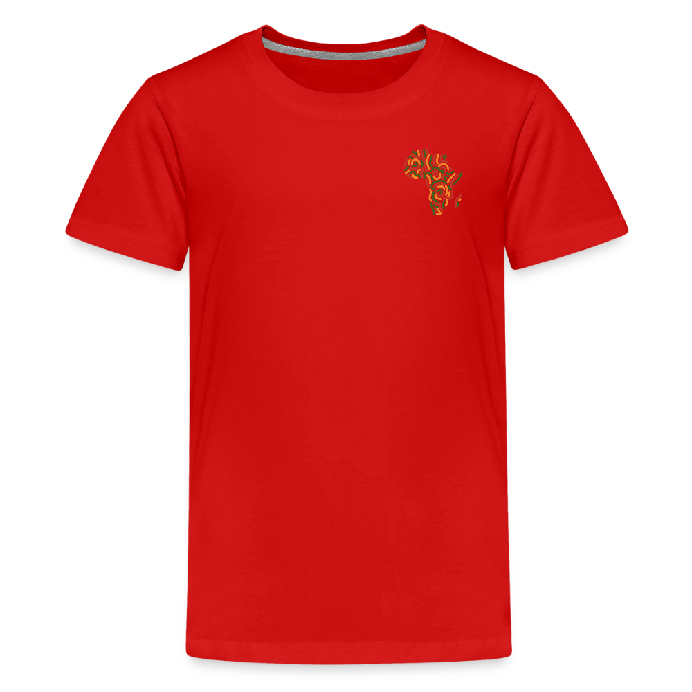 Children's Premium T-Shirt Block Color Alaina Africa Logo - red