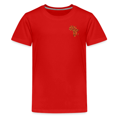 Children's Premium T-Shirt Block Color Alaina Africa Logo - red