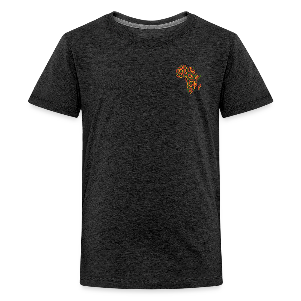 Children's Premium T-Shirt Block Color Alaina Africa Logo - charcoal grey