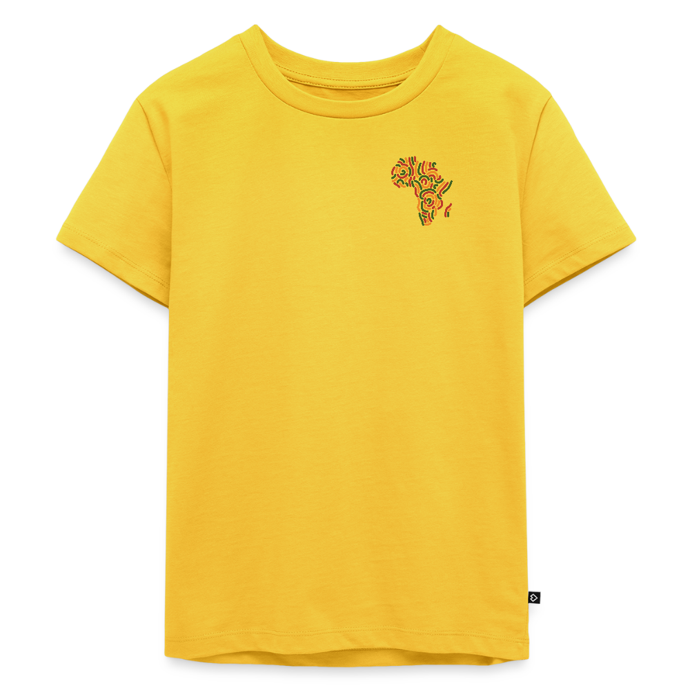 Toddler Premium T-Shirt Block Color Alaina Africa Logo - yellow