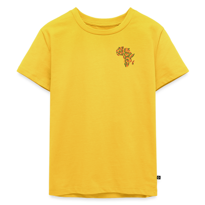 Toddler Premium T-Shirt Block Color Alaina Africa Logo - yellow