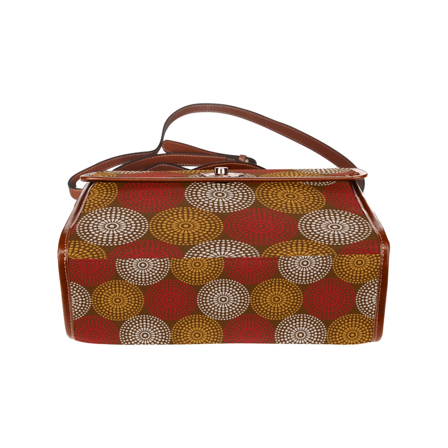 Maroon Ankara Wheel Pattern Handbag