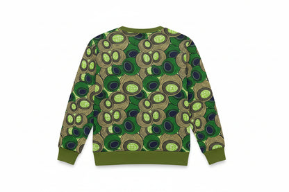 Children's Green Ankara Pattern Sweatshirt