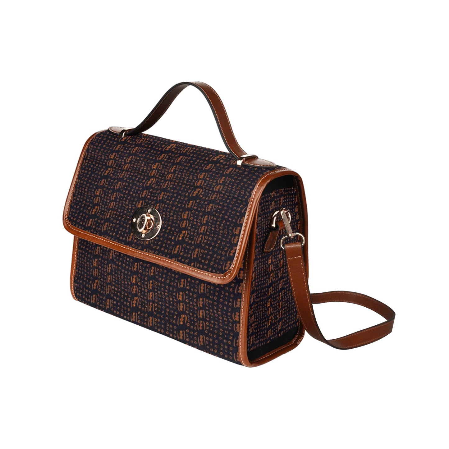 Black & Brown African Print Handbag