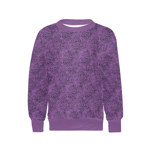 Children's Purple & Black Pattern Sweatshirt