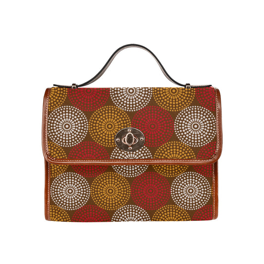 Maroon Ankara Wheel Pattern Handbag