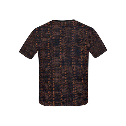 Children's Black & Brown African Print T-shirt