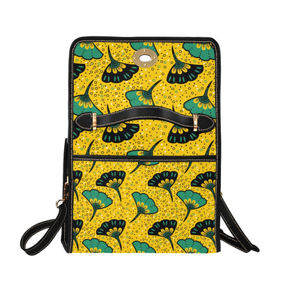Yellow & Green Ankara Flower Print Handbag