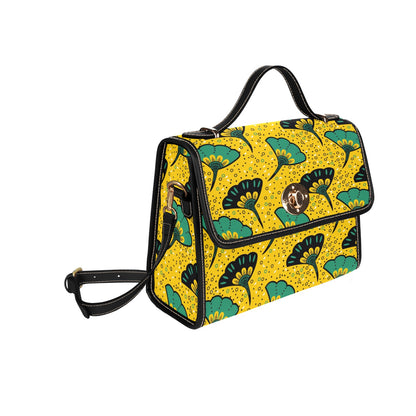 Yellow & Green Ankara Flower Print Handbag