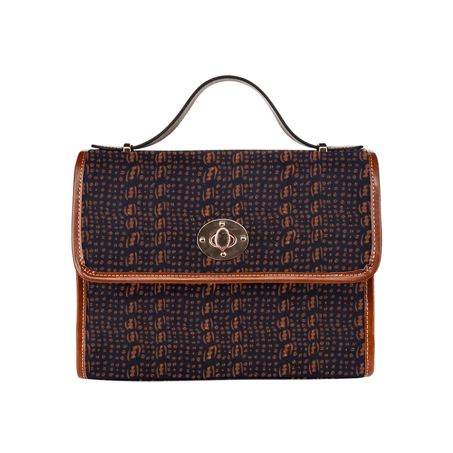 Black & Brown African Print Handbag