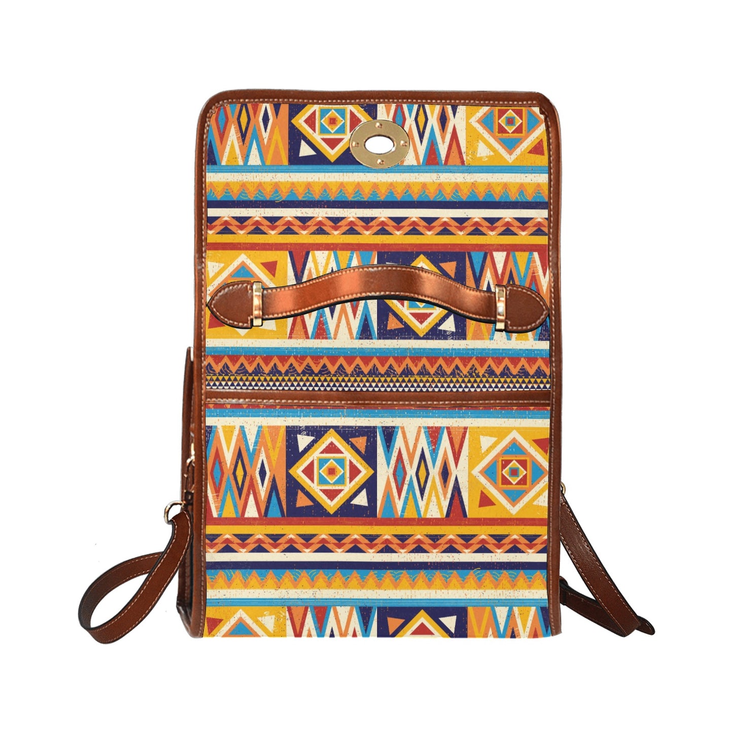 Multicolor African Geometric Pattern Handbag