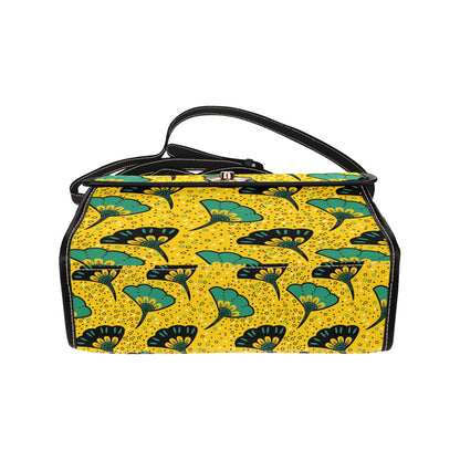 Yellow & Green Ankara Flower Print Handbag