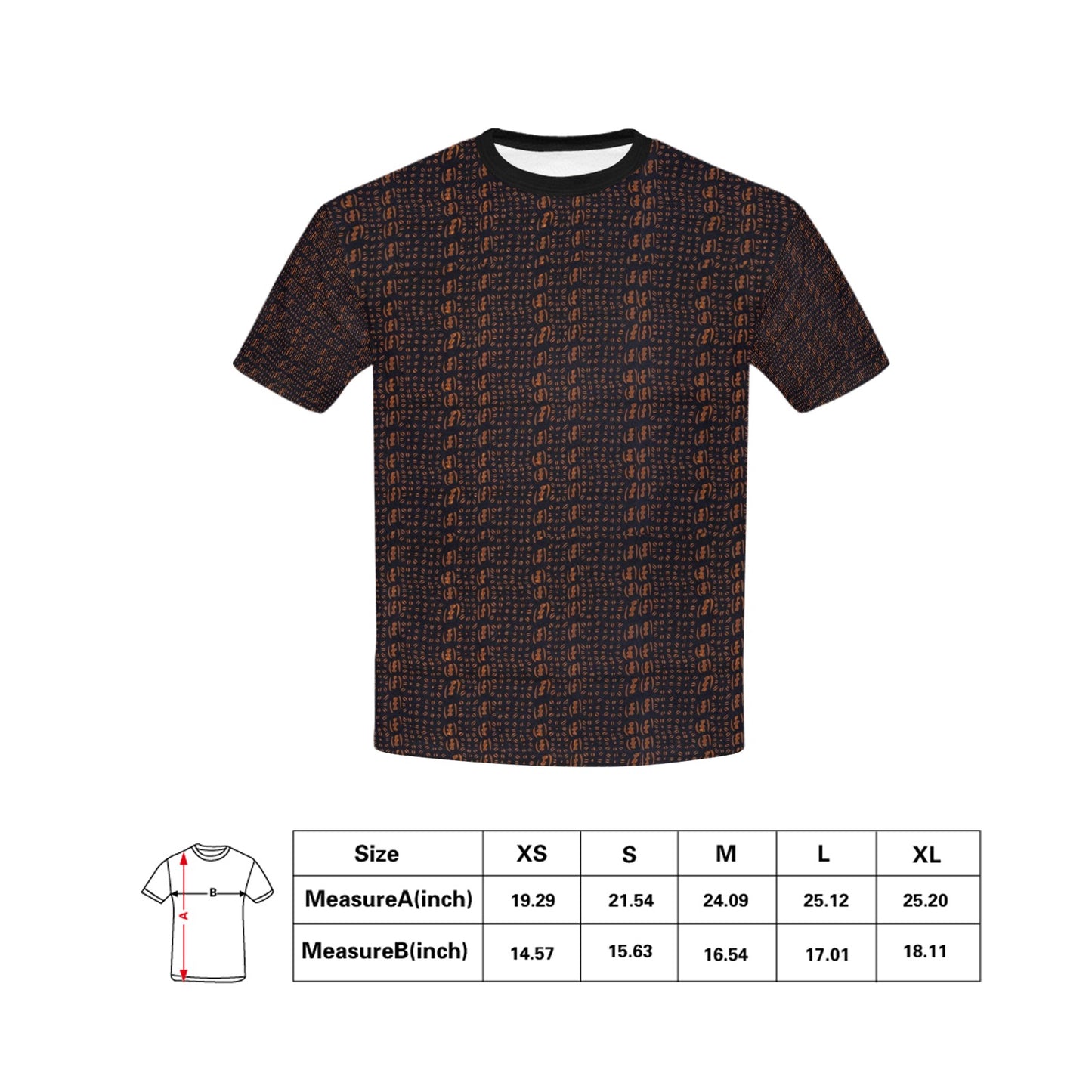 Children's Black & Brown African Print T-shirt