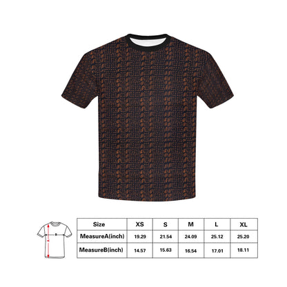 Children's Black & Brown African Print T-shirt