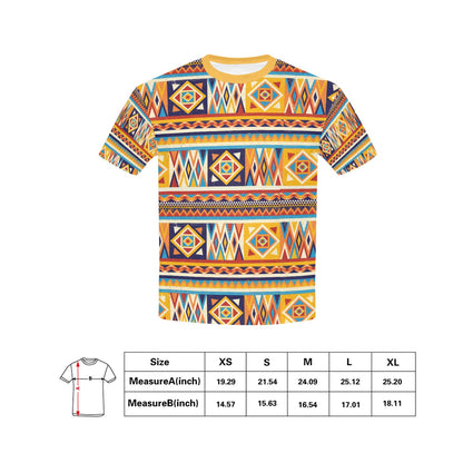 Children's Multicolor African Geometric Pattern T-shirt