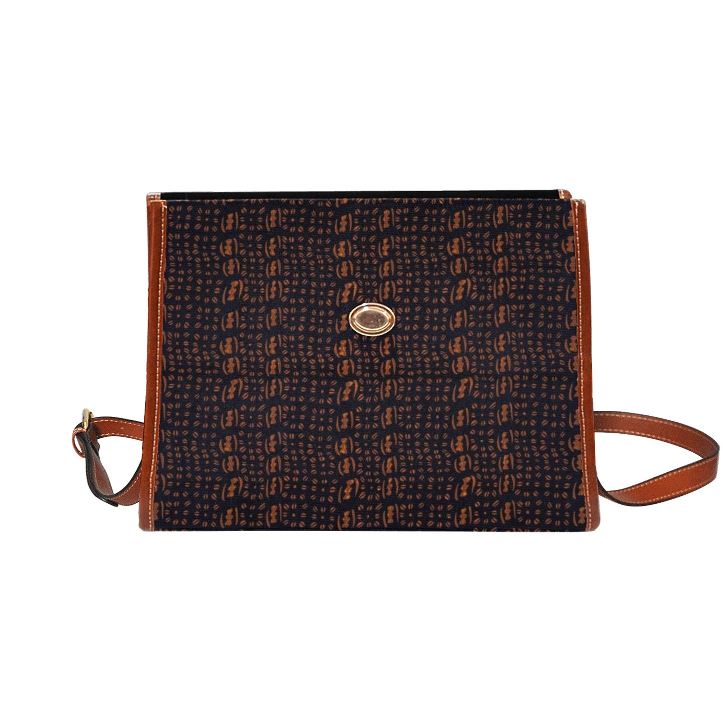 Black & Brown African Print Handbag