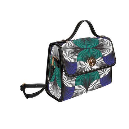 Multicolor Turquoise Ankara Print Handbag