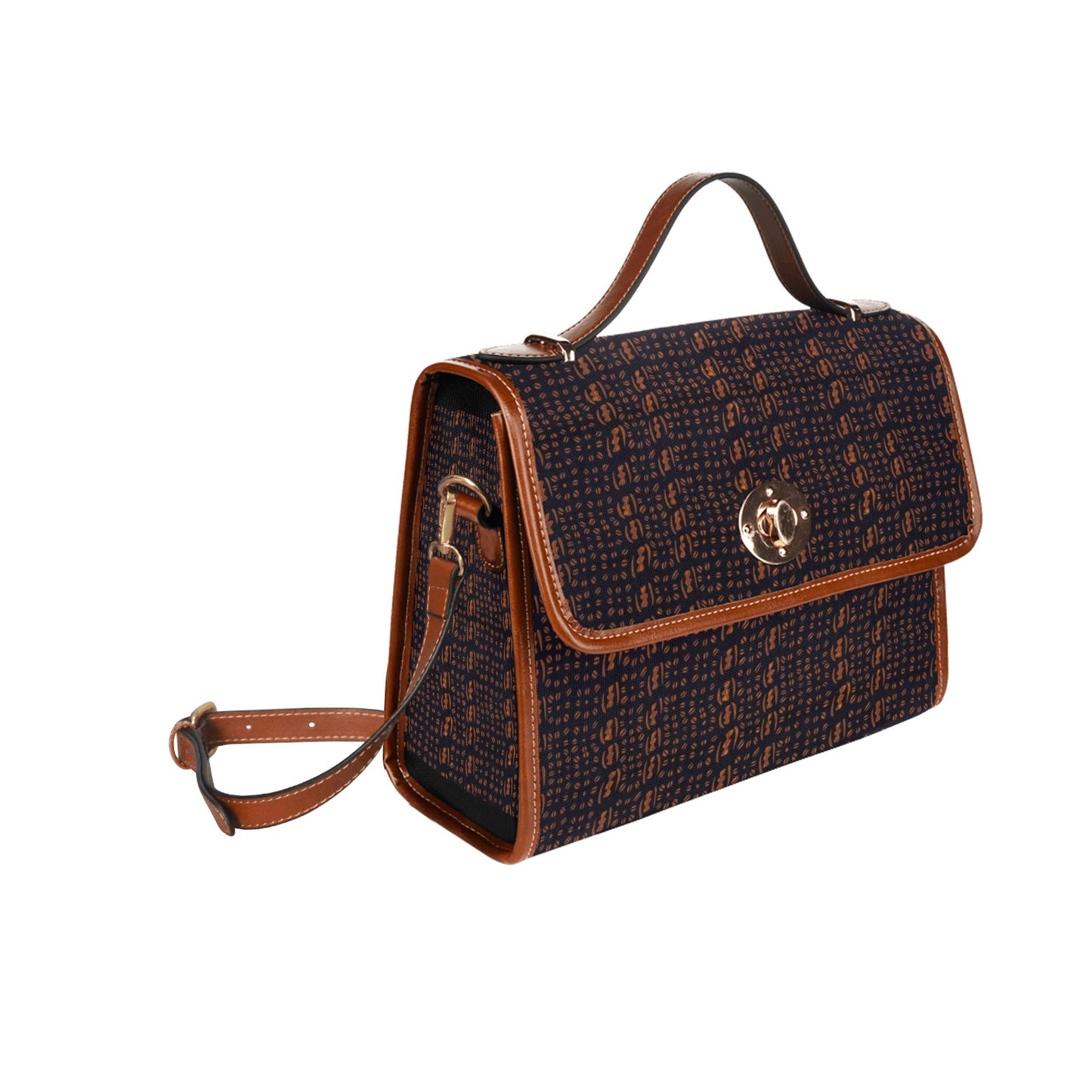 Black & Brown African Print Handbag