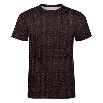 Men's Cotton Black & Brown African Print T-shirt