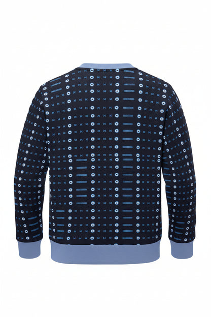 Children's Blue Geometric African Print Sweatshirt